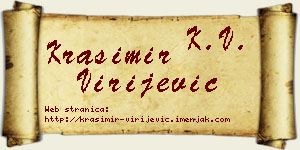 Krasimir Virijević vizit kartica